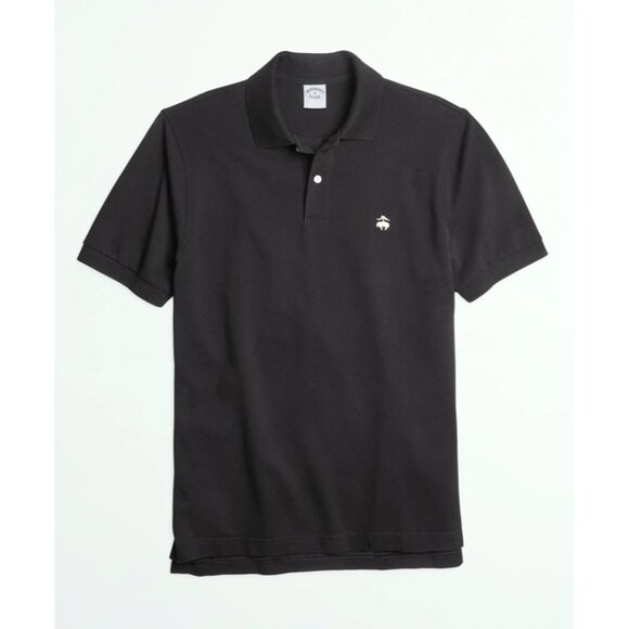 NEW Brooks Brothers Golden Fleece Stretch Supima Polo Shirt BLACK SZ M/AUTHENTIC